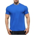 thumbnail image 1 of 3 Pack T Shirts for Men Clothes for Men Men's Crewneck Bodybuilding Gym Tees Short Sleeve Slim Fit Muscle T-Shirts Workout Athletic Fitness T-Shirt Tops, 1 of 5