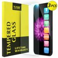 thumbnail image 1 of [3-Pack] TJS Compatible for Apple iPhone 12 Mini [Screen Coverage][Tempered Glass] Case Friendly Screen Protector Anti-Fingerprint, Bubble Free, Anti-Scratch, Shatterproof (Clear), 1 of 6