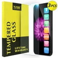 thumbnail image 1 of [3-Pack] TJS Compatible for Apple iPhone 12 Pro Max [Screen Coverage][Tempered Glass] Case Friendly Screen Protector Anti-Fingerprint, Bubble Free, Anti-Scratch, Shatterproof (Clear), 1 of 6