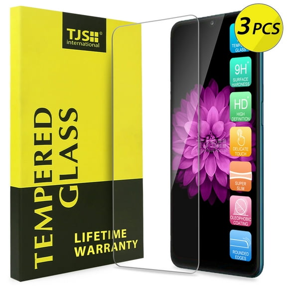 [3-Pack] TJS Compatible for Samsung Galaxy A12/Galaxy A32 5G [Screen Coverage][Tempered Glass] Case Friendly Screen Protector Anti-Fingerprint, Bubble Free, Anti-Scratch, Shatterproof (Clear)
