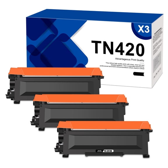 3-Pack TN420 Black Toner Cartridge Compatible Brother TN-420 Toner For DCP-7060D DCP-7065D HL-2130 HL-2132 Printer