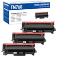thumbnail image 1 of 3-Pack TN760 Toner Cartridge Compatible for Brother TN-760 TN 760 TN-730 TN730 HL-L2350DW HL-L2370DW DCP-L2550DW MFC-L2710DW MFC-L2730DW MFC-L2750DW MFC-L2750DWXL Printer Ink Black, 1 of 6