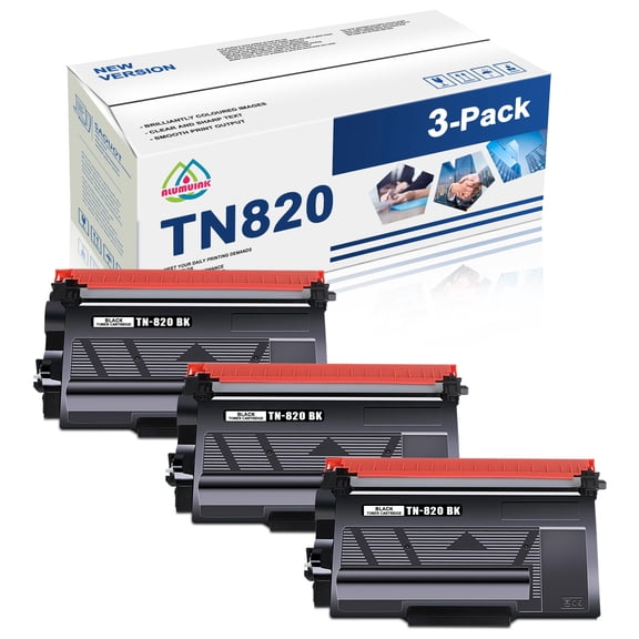 3-Pack TN820 Black Toner Cartridge Compatible Brother TN-820 Toner For HL-L6200DW HL-L5200DW Printer
