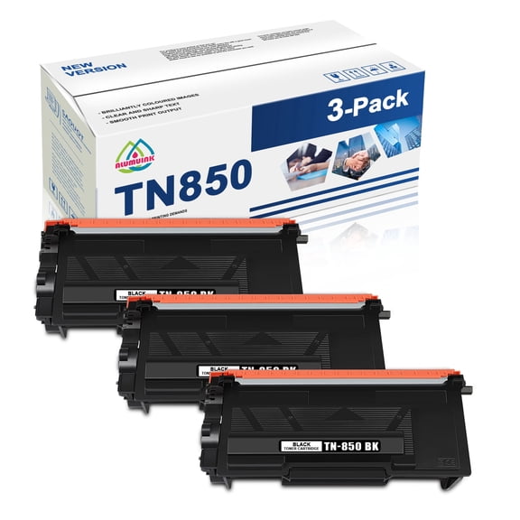 3-Pack TN850 Black Toner Cartridge Compatible Brother TN-850 Toner For DCP-L5500DN DCP-L5600DN Printer
