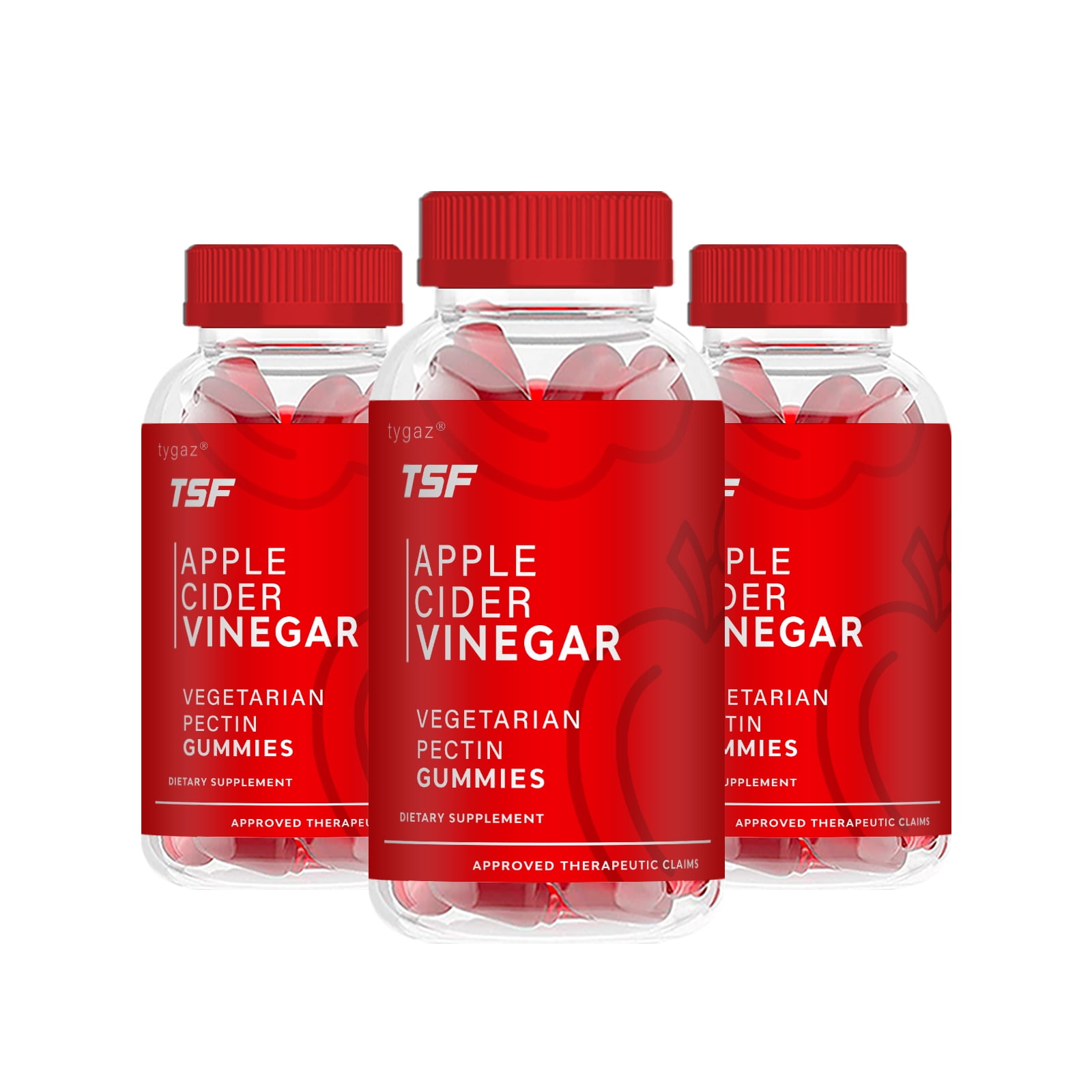 (3 Pack) TSF Gummies TSF Apple Cider Vinegar Gummies