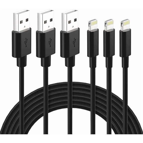 3-Pack TYPPKMM USB to Lightning Fast Charge Cord Compatible with iPhone 14 Pro Max/13/12, iPad
