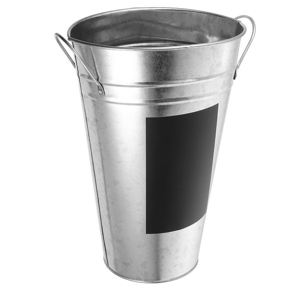 3 Pack Tall Bucket Flower Tin Garden Pots Practical Hydroponics Container