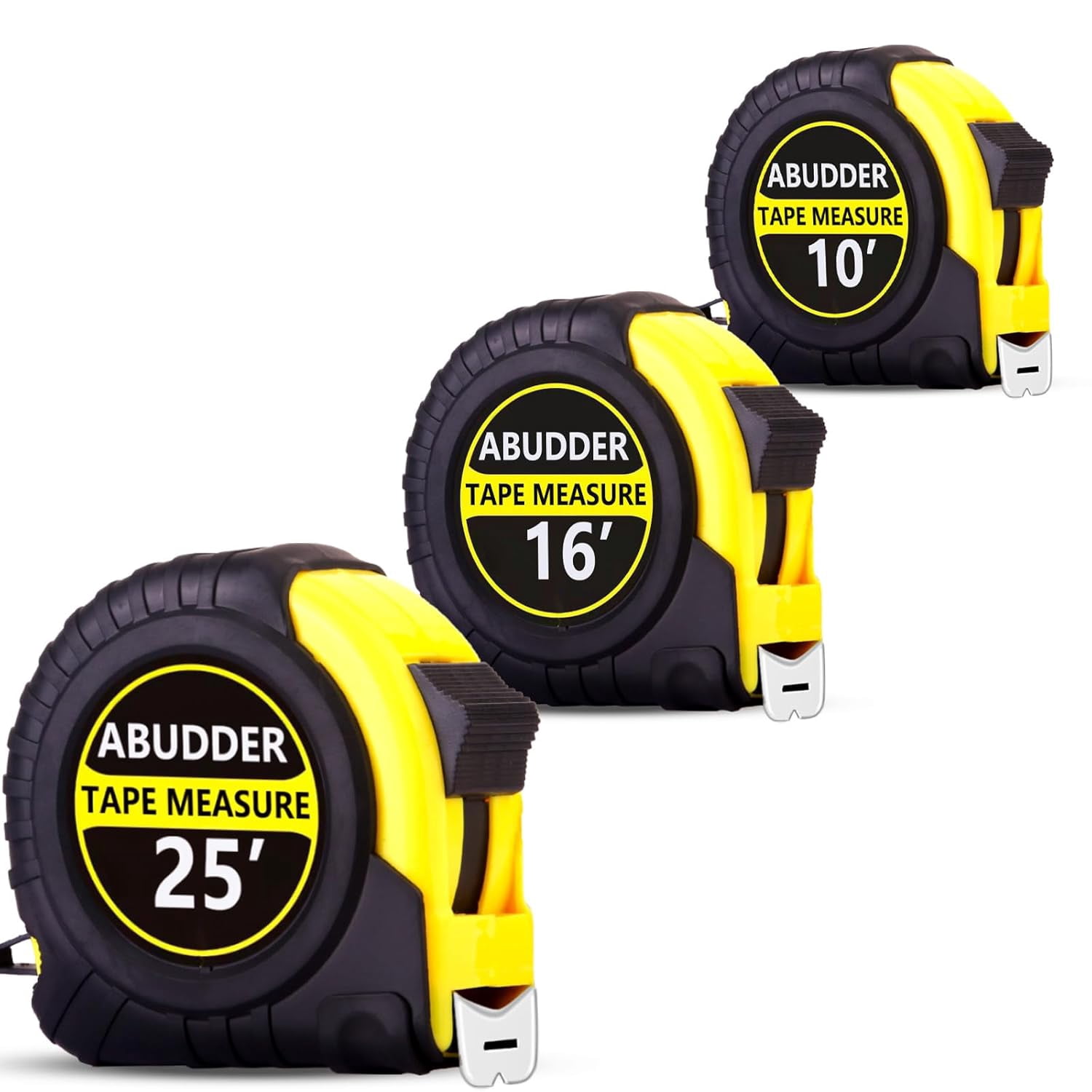 3 Pack Tape Measure,Easy Read Measuring Tape Retractable with Fractions ...