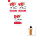 thumbnail image 1 of 3 Pack | Tazo Iced Watermelon Cucumber Herbal Tea Concentrate, Caffeine-Free, 32 Fl Oz Caton (Pack Of 2) & 3x 16oz Plastic Cup with Strawless Sip-Lid, 1 of 5