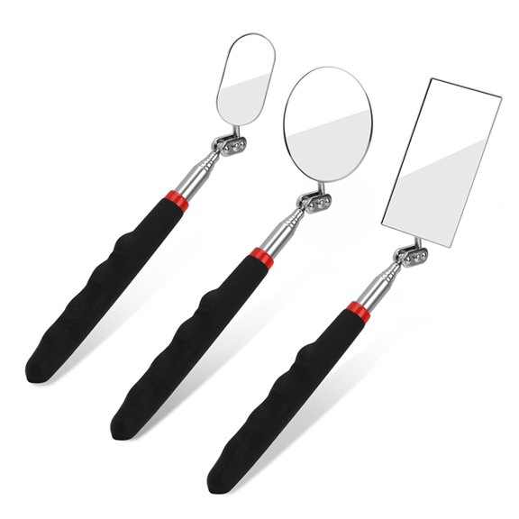 3 Pack Telescopic Inspection Mirror Checking Mirror, Inspection Tool for Checking Vehicle, Car, Eyelashes