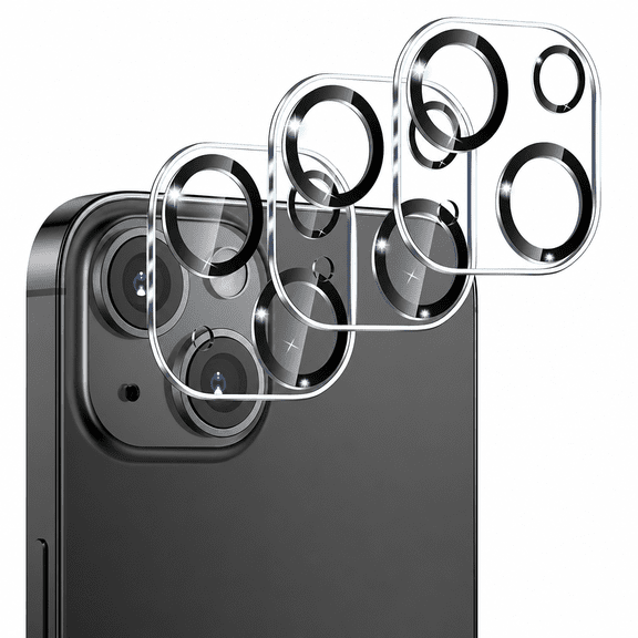 3 Pack Tempered Glass Camera Lens Protector for iPhone 14 & 14 Plus HD