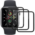 thumbnail image 1 of 3 Pack Tempered Glass Compatible for Apple Watch 7 41mm with 9H Tempered Glass Screen Protector, [Touch Sensitive] [Full Coverage] Slim Bumper Protective Cover for iWatch 41mm, 1 of 5