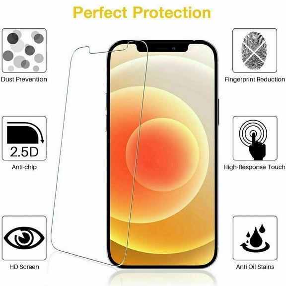 3 Pack Tempered Glass Screen Protector FULL COVERAGE CASE FRIENDLY for iPhone 13