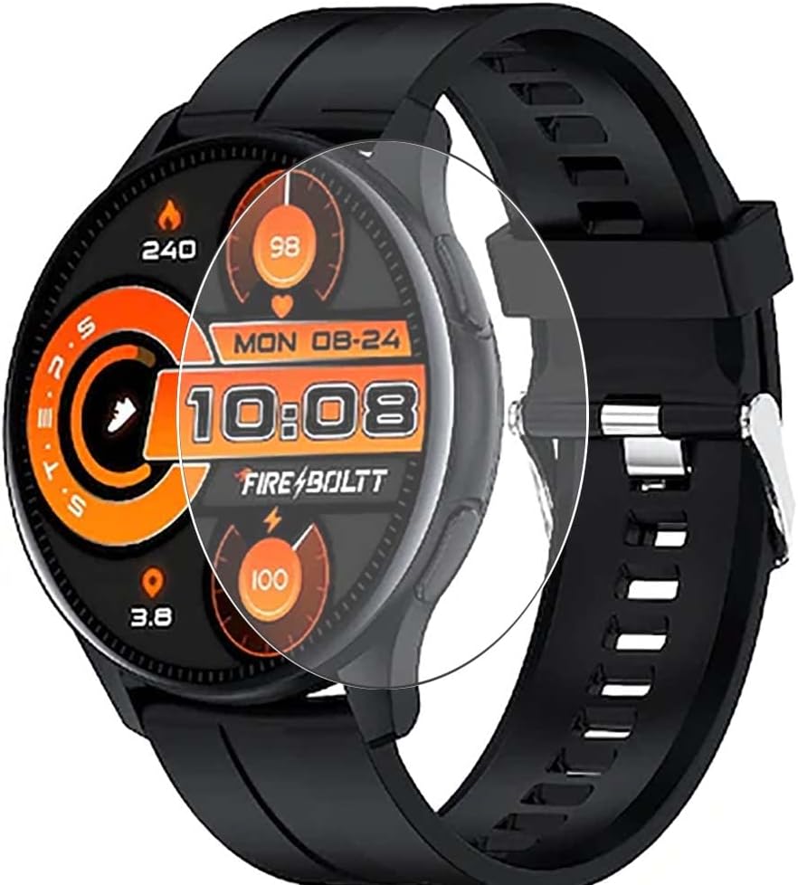 3 Pack Tempered Glass Screen Protector Film, compatible with FireBoltt