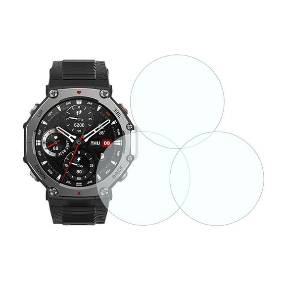 3-Pack Tempered Glass Screen Protector For AMAZFIT T-Rex 3 HD Clear Anti-Scratch Anti-Fingerprint Easy Installation