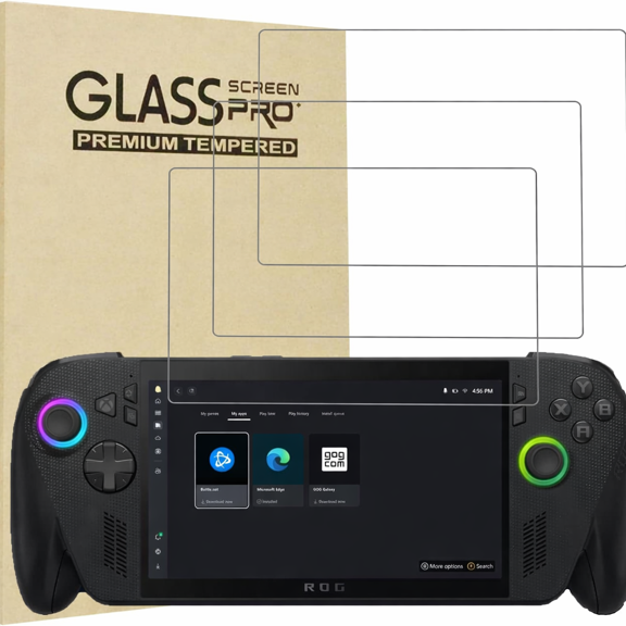 3-Pack Tempered Glass Screen Protectors Compatible with ROG Xbox Ally X/ROG Xbox Ally 2025 /ROG Ally X 2024 /ROG Ally 2023 Handheld, 7 inch Full Coverage,Anti Scratch, Bubble Free, 9H Hardness
