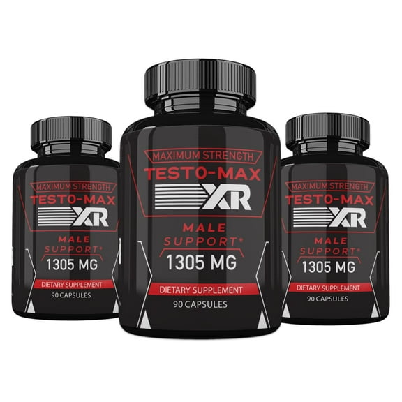 (3 Pack) Testo-Max XR Capsules, Testo-Max XR For Men Dietary Supplement Advanced Formula, Testo-Max XR Pills, 270 Capsules