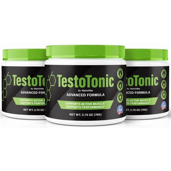 (3 Pack) TestoTonic – Health Support with Natural Ingredients to Support Steady Energy, Stamina & Drive | Daily Formula in Easy-to-Take Formula, 30 Day Supply (90 Servings)