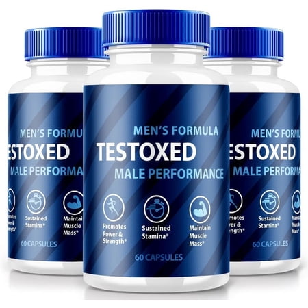 (3 Pack) Testoxed Supplement, Daily Nutrition Boost for Maximum Performance, All Natural Pills, Capsules to Support Overall Health and Confidence, Ultra Testo xed Reviews (180 Capsules)