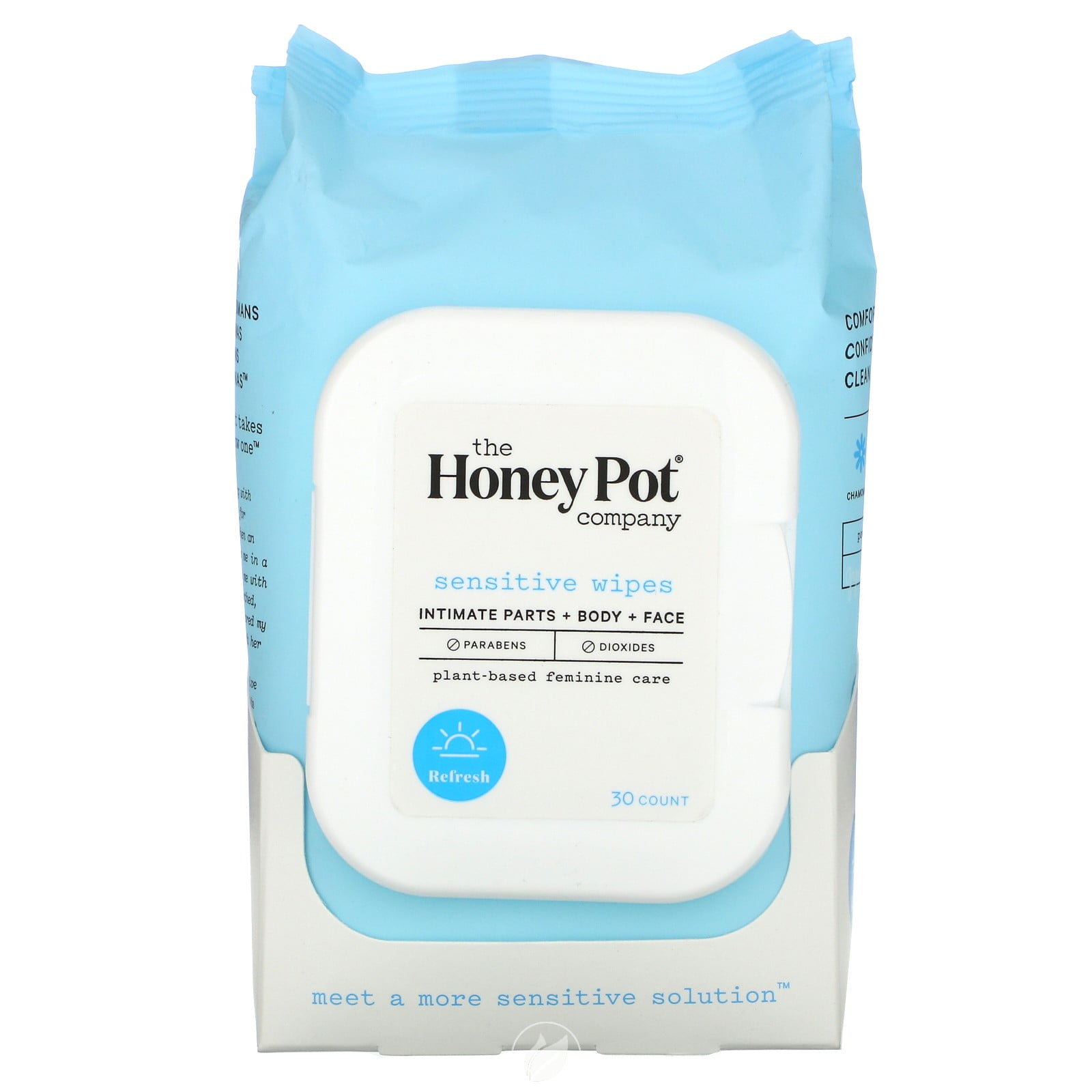 (3 Pack) The Honey Pot Company Feminine Wipes Sensitive, 30 Count