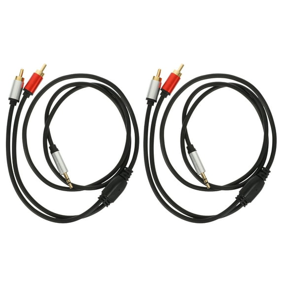 3 Pack The Hook Audio Line Av Cable Cable Audio 1 DVD Audio Cable 98x1cm Black