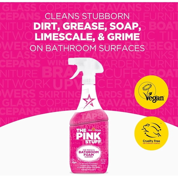 3 Pack - The Pink Stuff, Miracle Bathroom Foam Cleaner, 24 fl. oz.