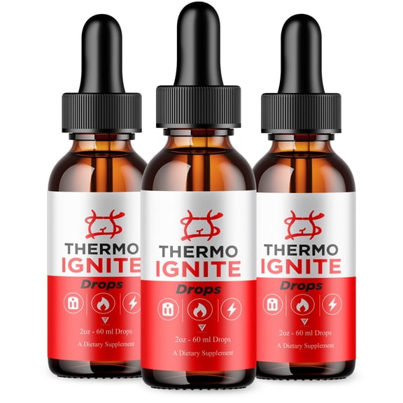 (3 Pack) Thermo Ignite Drops, ThermoIgnite Liquid Formula Supplement (6oz)