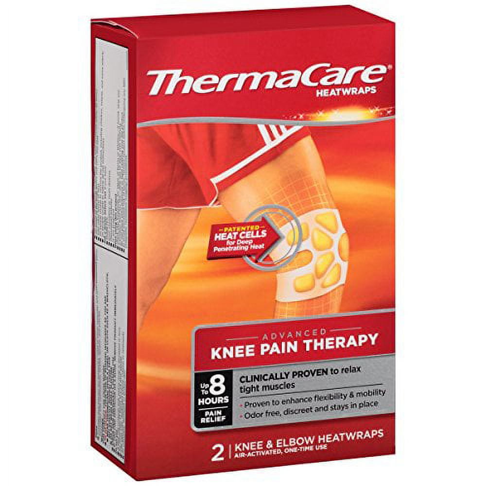 3 Pack ThermaCare Heat Wraps Knee & Elbow 12 hours of Heat 2 Wraps Each