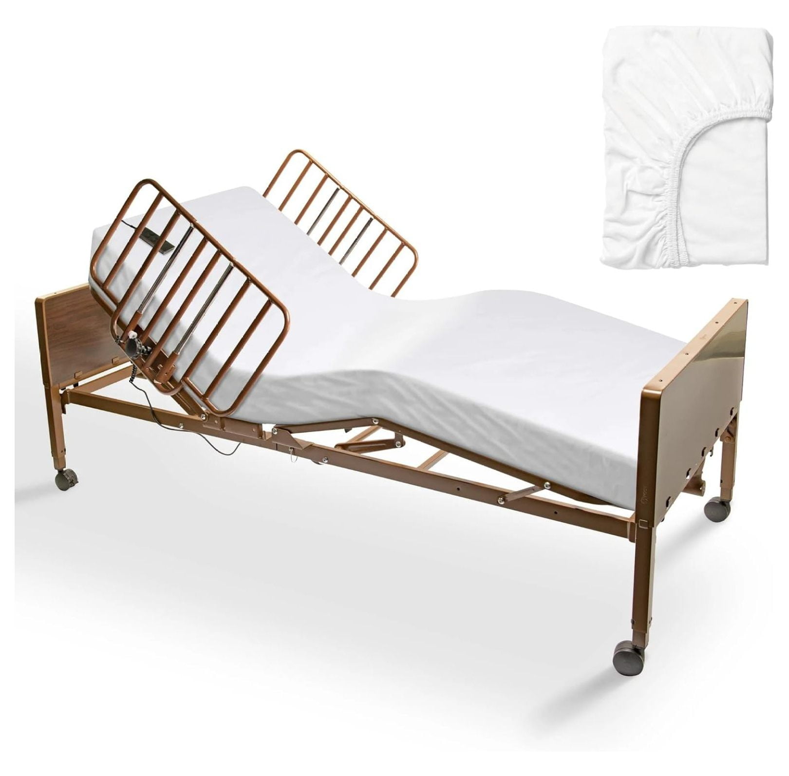 3 Pack Thick Heavy Weigh Fitted Hospital Bed Sheets, Soft Knitted