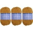 thumbnail image 1 of 3 Pack ThreadArt Chenille Yarn for Crocheting, Knitting, Amigurumi, Super Soft Plush Velvet Yarn - 50 Gram 60 yds #5 Fluffy Yarn Skeins - Mustard, 1 of 10