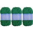 thumbnail image 1 of 3 Pack ThreadArt Chenille Yarn for Crocheting, Knitting, Amigurumi, Super Soft Plush Velvet Yarn - 50 Gram 60 yds #5 Fluffy Yarn Skeins - Pine Green, 1 of 10