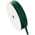 thumbnail image 1 of 3 Pack ThreadArt Thin Velvet Ribbon 1/4 Inch - Velvet Ribbon for Gift Wrapping, Weddings, Ribbon for Hair Bows, Choker Jewelry, Crafts, Bouquet And More - 5 Yard Rolls - Hunter Green 1/4", 1 of 9