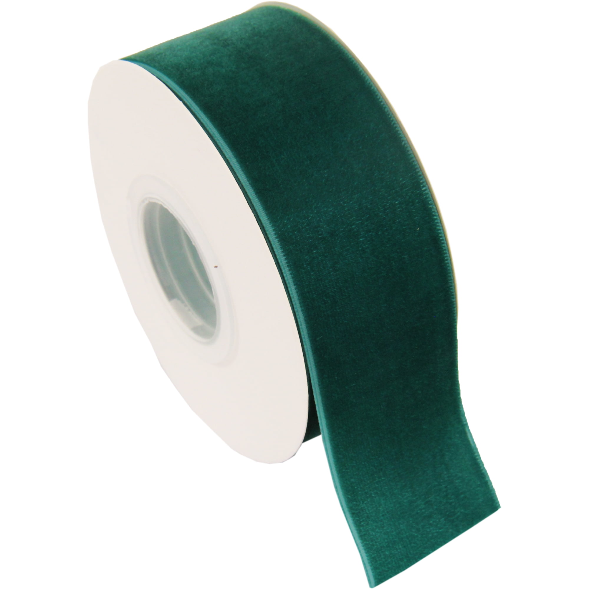 3 Pack ThreadArt Velvet Ribbon 1 1/2 Inch Wide - Velvet Ribbon for Gift Wrapping, Weddings, Ribbon for Hair Bows, Choker Jewelry, Crafts, Bouquet And More - 5 Yard Rolls - Hunter Green 1 1/2"