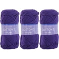 thumbnail image 1 of 3 Pack Threadart 100% Pure Cotton Crochet Yarn Size 2 | Purple | 50 gram Skeins | Fine #2 Yarn | 165 yds per Skein, 1 of 8