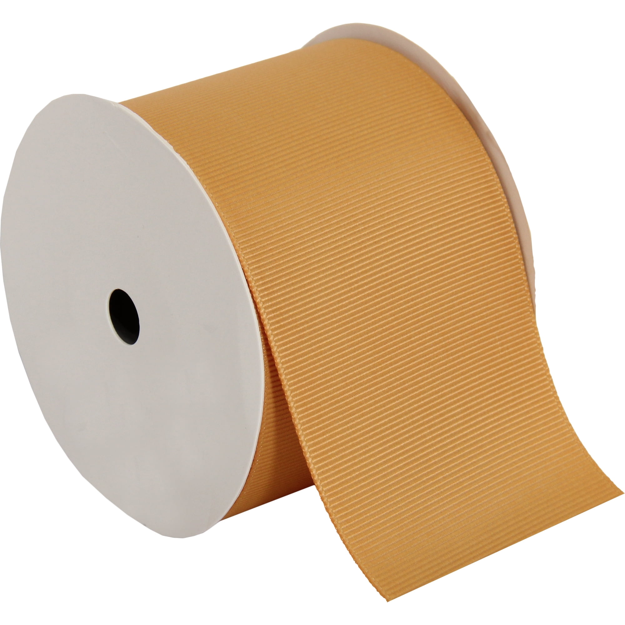 3 Pack Threadart Grosgrain Ribbon Rolls - 10 yd rolls - 4 Widths 25 Colors - Solid Colors Ribbed Pattern - For Bows, Decorations, Hair Clips, and More - 2 1/4" (2.25") width - Beige 690