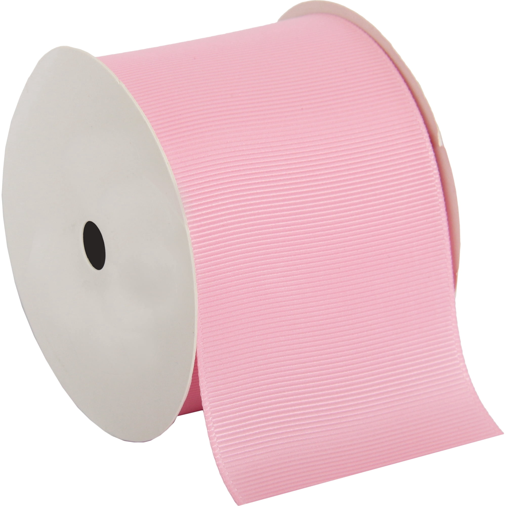 3 Pack Threadart Grosgrain Ribbon Rolls - 10 yd rolls - 4 Widths 25 Colors - Solid Colors Ribbed Pattern - For Bows, Decorations, Hair Clips, and More - 2 1/4" (2.25") width - Pink 154