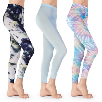 [3 Pack] Tie Dye Leggings for Women Athletic Casual Lounge Yoga Pants 4-Way Stretch and Buttery Soft