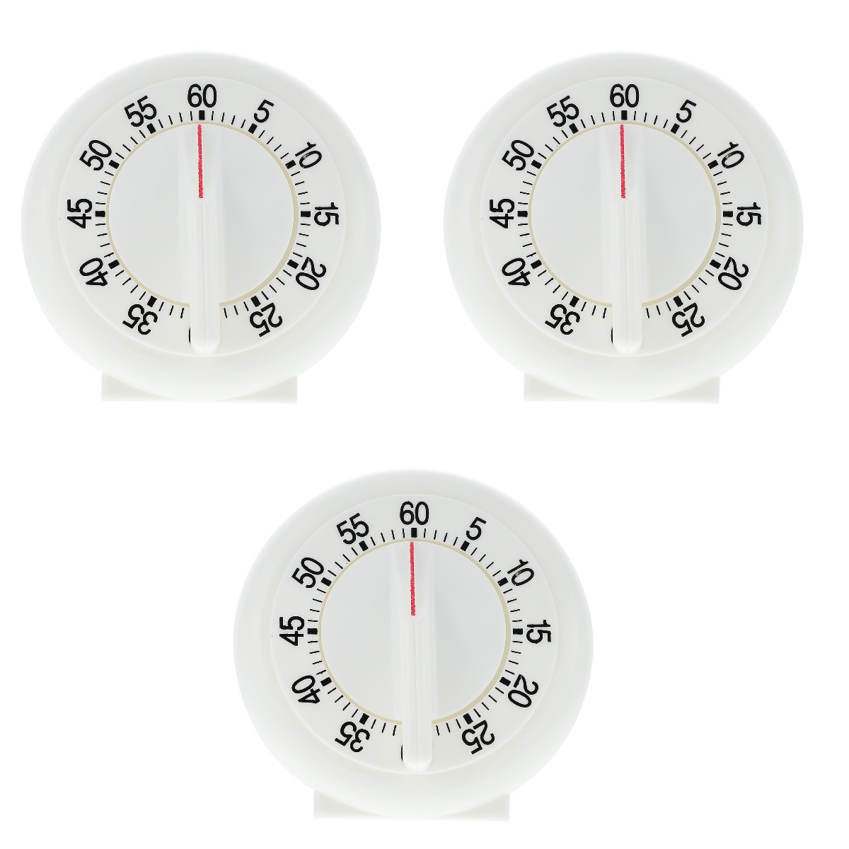 3 Pack Timer Kitchen Clock Minute Minder Mechanical 1 Hour