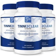 3 Pack Tinni2Clear Capsules   Original Formula with a Natural Blend to Support Ear Health, Hearing Comfort & Auditory Balance | Clean and Gentle, Easy-to-Take Daily Pills 180 Capsules