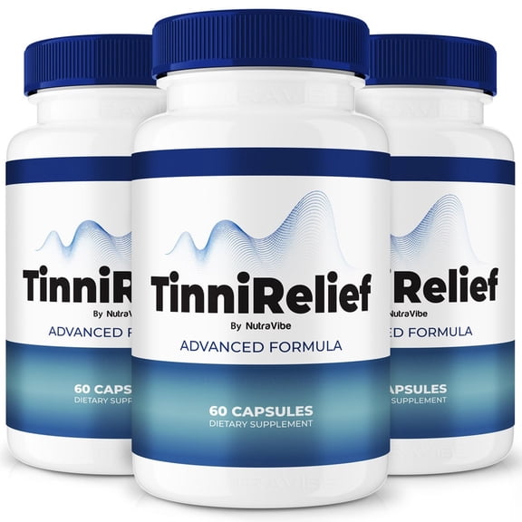 (3 Pack) TinniRelief Capsules – Original Formula with a Natural Blend to Support Ear Health, Hearing Comfort & Auditory Balance | Clean and Gentle, Easy-to-Take Daily Pills (180 Capsules)