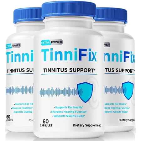 (3 Pack) Tinnifix Capsules - Advanced Ear Support, Natural Formula to Promote Inner Ear Health, Tinnitus Supplement for Ringing, Official Auditory Pills, Tinni Fix Reviews (180 Capsules)