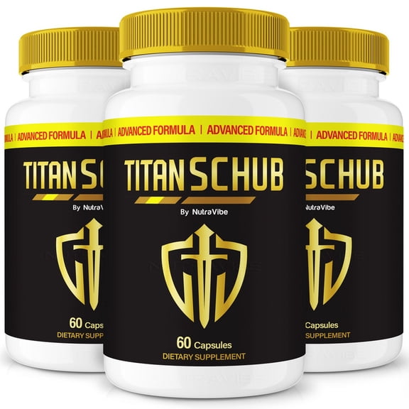 (3 Pack) Titan Schub – Original TitanSchub Capsules with a Natural Daily Blend for Wellness |Clean, Gentle, Easy-to-Swallow Pills (180 Capsules)