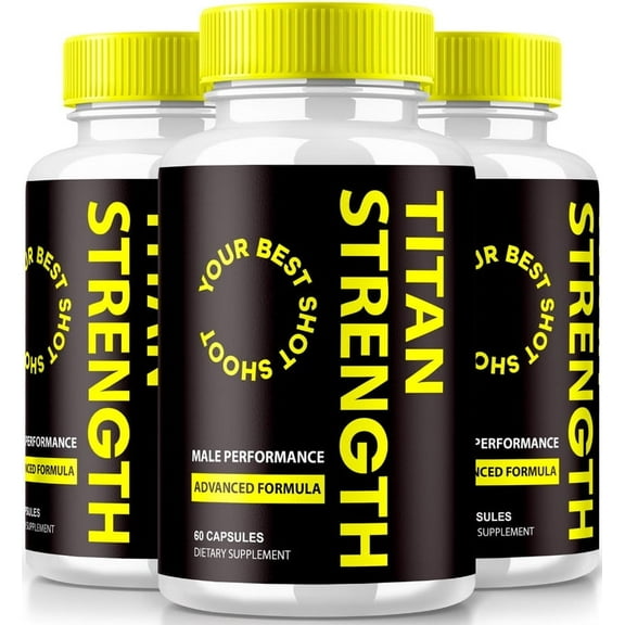 (3 Pack) Titan Strength Pills, Official Formula to Support Volume, All Natural Supplement For Strength and Overall Health, Premium TitanStrength Capsules Review (180 Capsules)