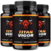 3 Pack Titan Vigor Capsules   Official TitanVigor All-Natural Supplement for Physical Health & Overall Well-Being, Pills for Energy & Wellness, Reviews 180 Capsules