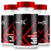 3 Pack Titan X Pills, Titan-X Gentle Yet Powerful Formula, All Natural Maximum Strength Supplement to Support Peak Performance and Confidence, TitanX Reviews Official 160 Capsules
