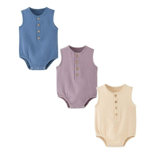 3PCS Toddler Boy Clothes Baby Bodysuit Comfort Romper Pajamas Jumpsuit Clothes 18 Months