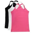 thumbnail image 1 of 3 Pack Toddler Girls Tank Top Sleeveless Dance Tank Tops Racer Back Top Cotton Camisole Cami Undershirts for 2-6T, 1 of 10