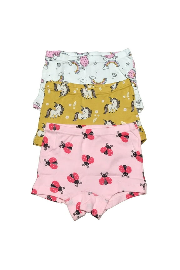 3 Pack Toddler Little Girls Kids Cotton Boxer Briefs Underwear Panties Size 2T 3T 4T 5T 6T 7T