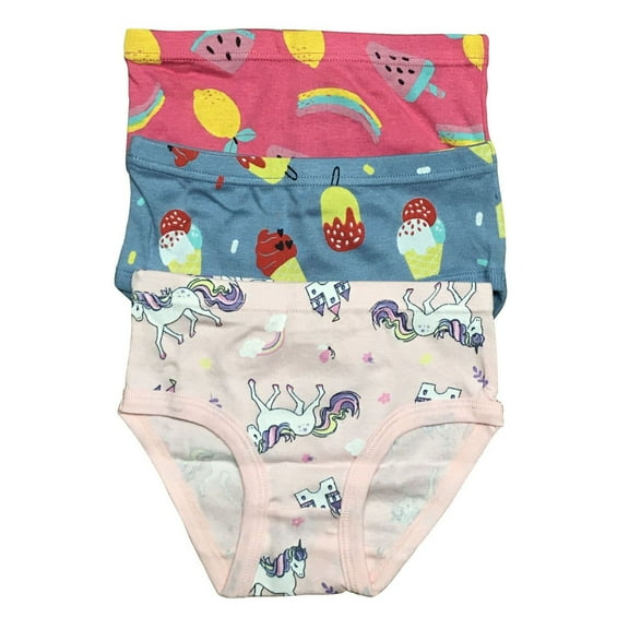 3 Pack Toddler Little Girls Kids Cotton Briefs Underwear, Hipster Panties Size 2T 3T 4T 5T 6T