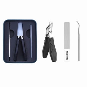 3 Pack Toenail Clippers Set, Angled Nail Clippers Set for Men, Stainless Steel Anti-Splash Nail Trimmer Kit, Black Box